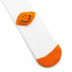 KAPITAL 144 YARNS HEEL SMILIE EMBROIDERED SKATERS KNEE-HIGH SOCKS -WACKO MARIA SALES 99dd0161b823fb8252c8133246db12a6