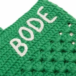 Bode CROCHET TOTE -WACKO MARIA SALES BodeCROCHETTOTEGREENOSMRAC000009 4