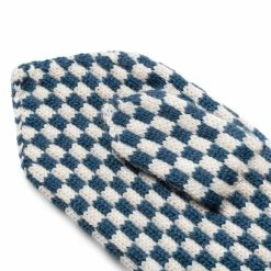 Bode FRINGE CHECK MITTEN -WACKO MARIA SALES BodeFRINGECHECKMITTENBLUECREAMOSMRF22KA006 4