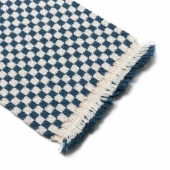 Bode FRINGE CHECK SCARF 10 Bode FRINGE CHECK SCARF -WACKO MARIA SALES BodeFRINGECHECKSCARFBLUECREAMOSMRF22KA005 4