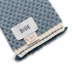 Bode FRINGE CHECK SCARF 11 Bode FRINGE CHECK SCARF -WACKO MARIA SALES BodeFRINGECHECKSCARFBLUECREAMOSMRF22KA005 5