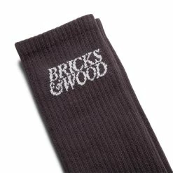 Bricks & Wood LOGO SOCKS -WACKO MARIA SALES Bricks WoodsLOGOSOCKSMIDNIGHTOSBW FW22 SOCKS1 3