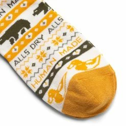 Human Made LOW GAUGE PATTERN SOCKS -WACKO MARIA SALES HumanMadeLOWGAUGEPATTERNSOCKSYELLOWMHM24GD008 4