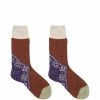 KAPITAL 96 YARNS WOOL HEEL BANDANA SOCKS -WACKO MARIA SALES KAPITAL96YARNSWOOLHEELBANDANASOCKSPURPLEOSEK 1265 1