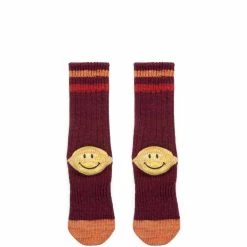 KAPITAL 60YARNS GRANDRELLE IVY SMILIE HEEL-HOLD SOCKS
