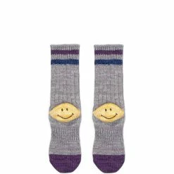 KAPITAL 60YARNS GRANDRELLE IVY SMILIE HEEL-HOLD SOCKS