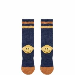 KAPITAL 60YARNS GRANDRELLE IVY SMILIE HEEL-HOLD SOCKS