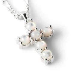 Maple CROSS CHAIN -WACKO MARIA SALES MapleCROSSCHAINSILVER925MOTHEROFPEARL60CMMPLFW22 64 4 57ed0d93 5493 4a46 b3c0 db0b83bb96b4