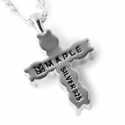 Maple CROSS CHAIN -WACKO MARIA SALES MapleCROSSCHAINSILVER925MOTHEROFPEARL60CMMPLFW22 64 5