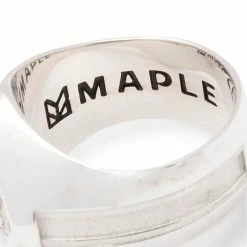 Maple PSYCHOTROPIC CLASS RING -WACKO MARIA SALES MaplePSYCHOTROPICCLASSRINGSILVER925EMERALD7MPLCO PSYCHCL RING 5