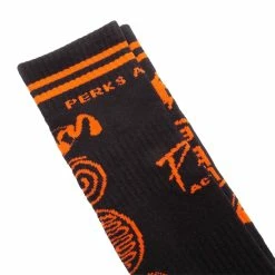 Perks And Mini LOGO LONG SOCK -WACKO MARIA SALES PerksandMiniLOGOLONGSOCKBLACKOS9972 3