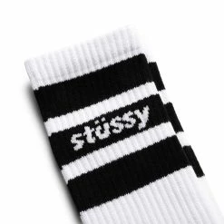 Stüssy STRIPE CREW SOCKS -WACKO MARIA SALES StussySTRIPECREWSOCKSWHITEBLACKOS138846 3