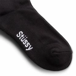 Stüssy SURFMAN CREW SOCKS -WACKO MARIA SALES StussySURFMANCREWSOCKSBLACKWHITEOS138847 4