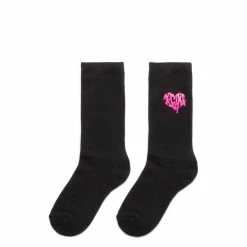 WACKO MARIA SALES -WACKO MARIA SALES X GirlDRIPPINGHEARTLOGOSOCKSBLACKOS105223054016 2