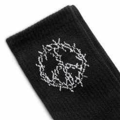 HONOR THE GIFT IRON PEACE SOCKS -WACKO MARIA SALES honorthegiftIRONPEACESOCKSBLACKOSHTG220382 3