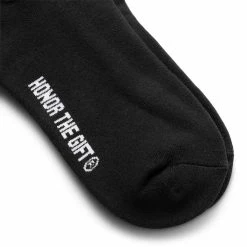 HONOR THE GIFT IRON PEACE SOCKS -WACKO MARIA SALES honorthegiftIRONPEACESOCKSBLACKOSHTG220382 4