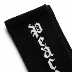 HONOR THE GIFT PEACE SOCKS -WACKO MARIA SALES honorthegiftPEACESOCKSBLACKOSHTG220483 3