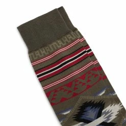 Maharishi BROKEN ARROW STRIPED SOCK 8 Maharishi BROKEN ARROW STRIPED SOCK -WACKO MARIA SALES maharishiBROKENARROWSTRIPEDSOCKOLIVESTRIPEOS9454 3