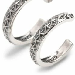 Maple HOOPSTAR EARRINGS -WACKO MARIA SALES mapleHOOPSTAREARRINGSSILVER925OSMPLFW22 83 4