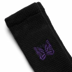 Needles PILE SOCKS -WACKO MARIA SALES needlesPILESOCKSD BLACKSLQ048 3