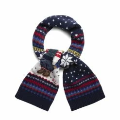 Polo Ralph Lauren HOLIDAY INTARSIA BEAR SCARF