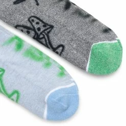 Real Bad Man WEED ME SOCKS 2 PACK -WACKO MARIA SALES realbadmanWEEDMESOCKS2PACKHEATHEROSRBM09035 4