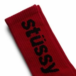 Stüssy HELVETICA CREW SOCKS -WACKO MARIA SALES stussyHELVETICACREWSOCKSCHILIBLACKOS138845 3