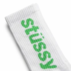 Stüssy HELVETICA CREW SOCKS -WACKO MARIA SALES stussyHELVETICACREWSOCKSWHITEKELLYOS138845 3