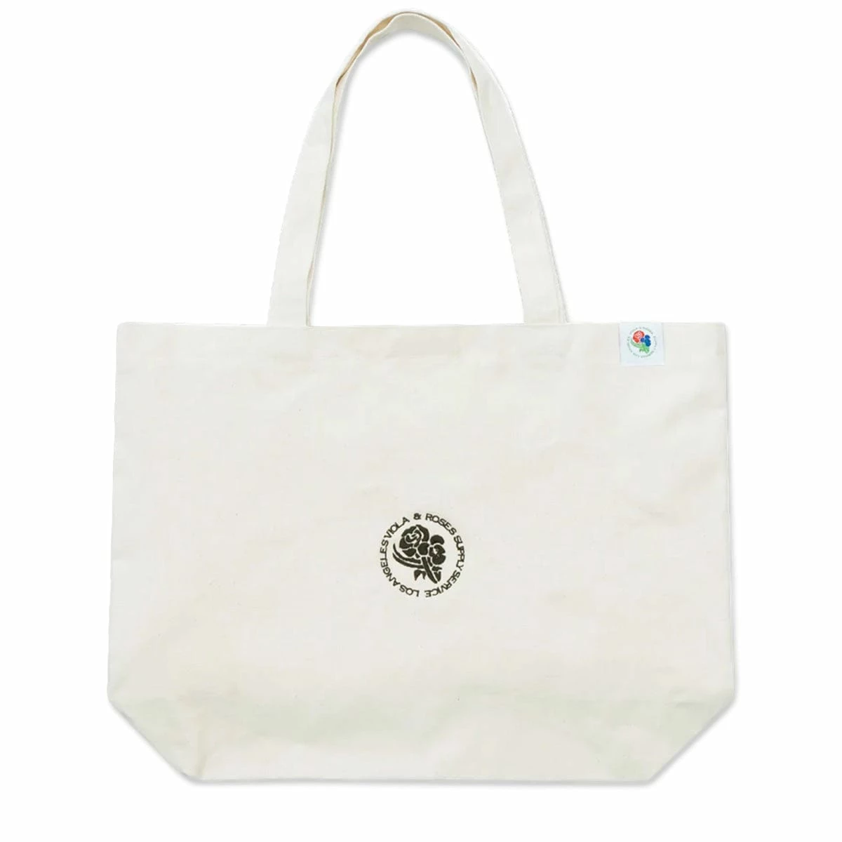 Viola And Roses EMBROIDERED CANVAS TOTE 3 Viola And Roses EMBROIDERED CANVAS TOTE