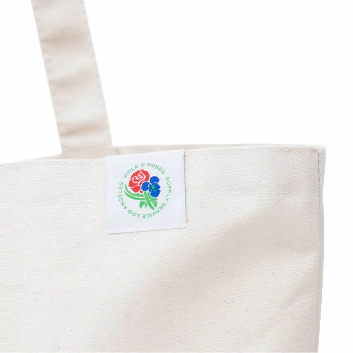 Viola And Roses EMBROIDERED CANVAS TOTE 4 Viola And Roses EMBROIDERED CANVAS TOTE - Image 2